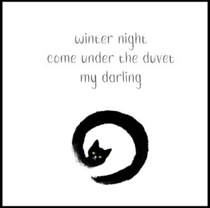 Winter Night Haiga by Elizabeth Athur