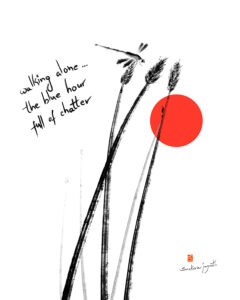 walking alone haiga