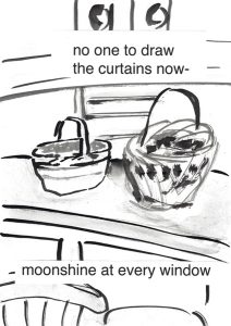no one to draw haiga by Beth McFarland