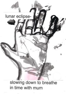 lunar eclipse haiga by Beth McFarland
