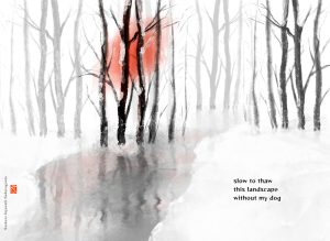 slow to thaw haiga by Sankata Sudanagunta