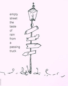 empty street haiga by C.X. Turner