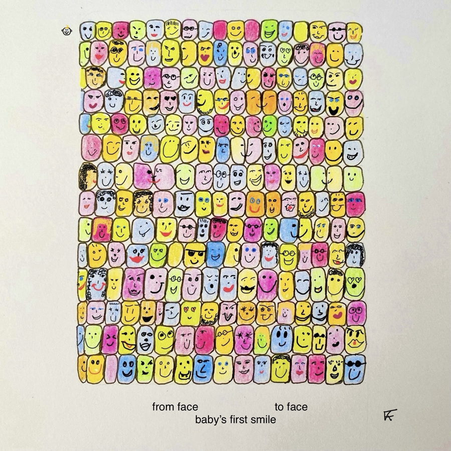 "from face" haiga by Katja Fox